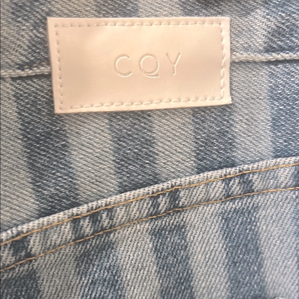 CQY Striped Blue Low Rise Skinny Size 26 - Picture 5 of 6